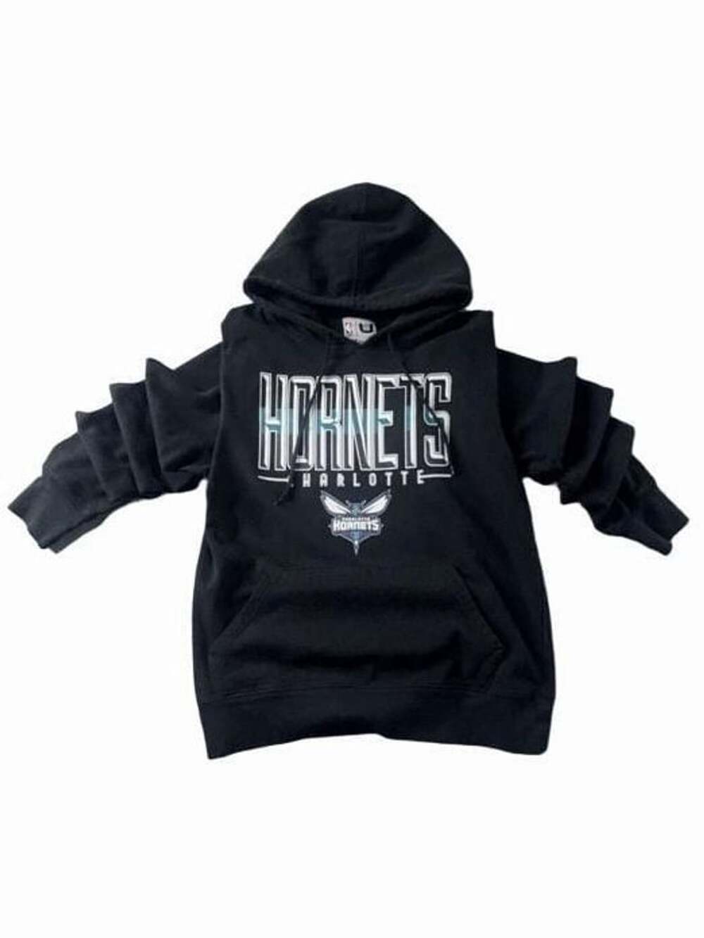 NBA Charlotte Hornets Hoodie Size Large Black Fleece Pullover
